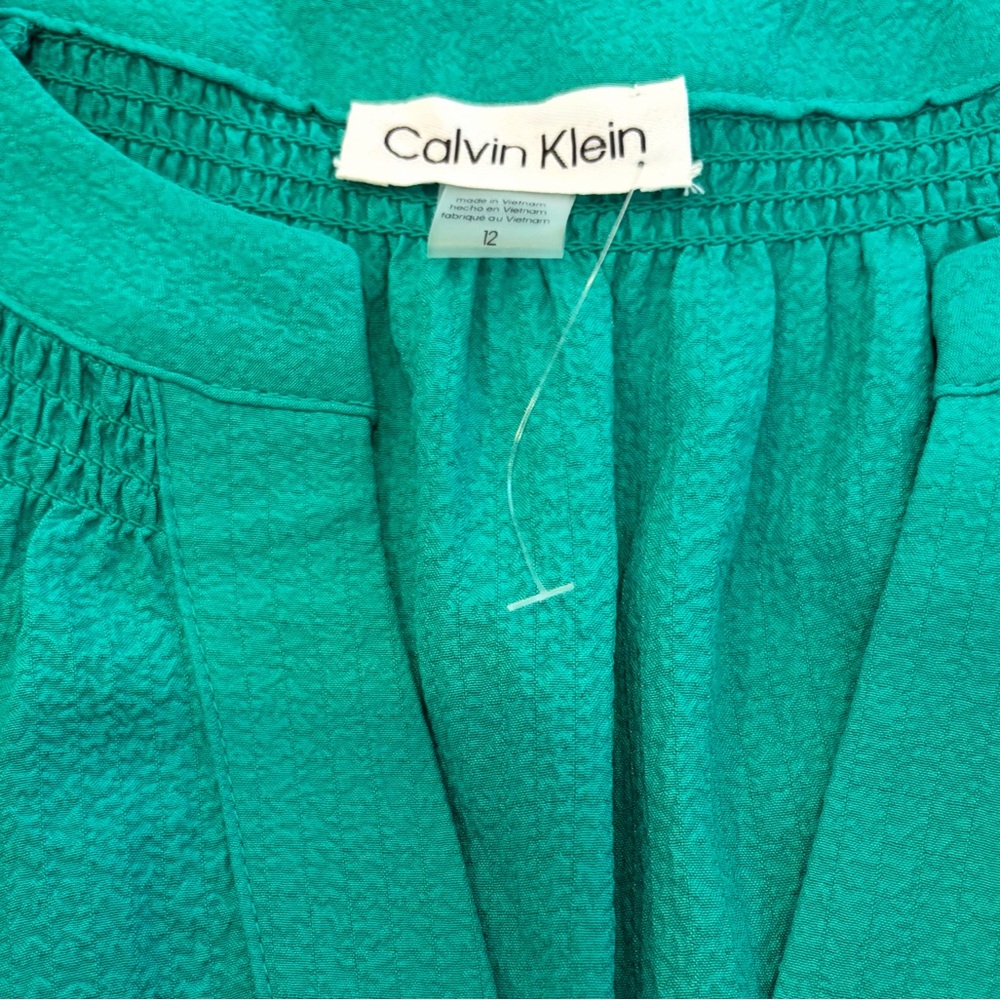 Calvin Klein:12 Women Emerald Green Dress Pockets - Picture 3 of 13